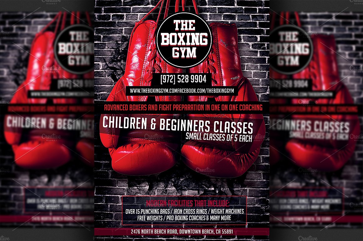 Boxing Gym Flyer Template