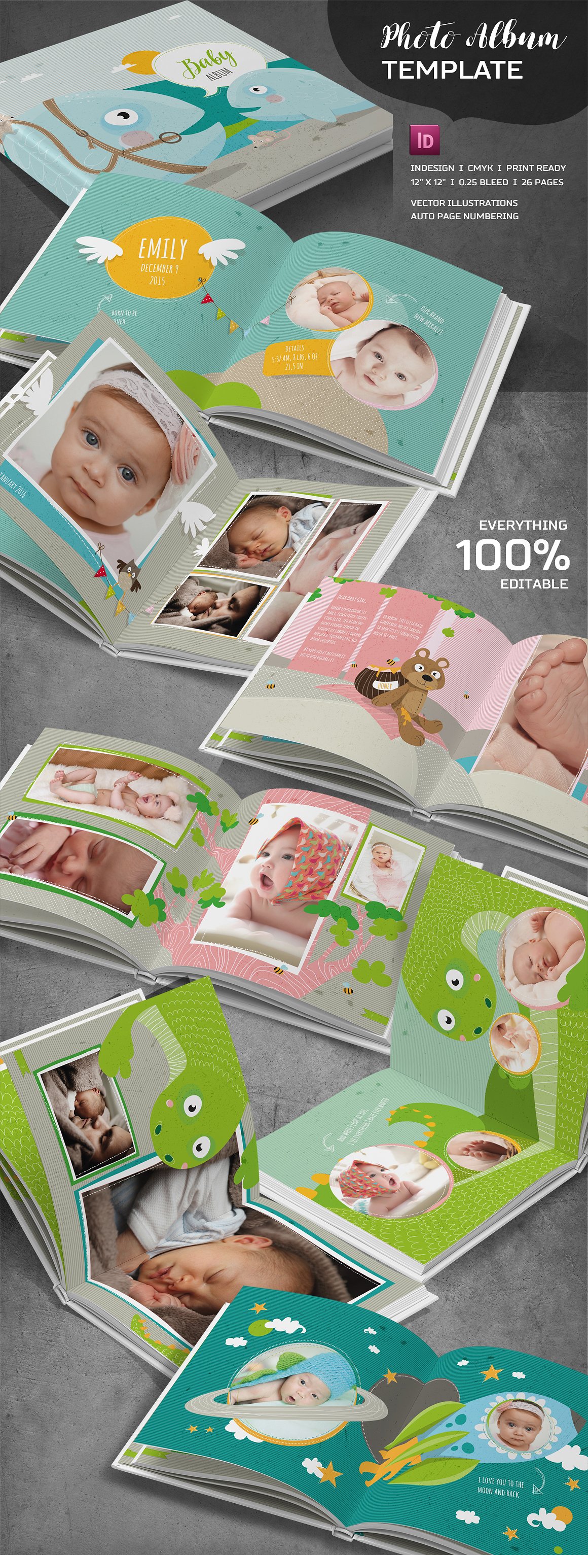 Download Free 10 Baby Photo Album Designs In Psd PSD Mockup Templates