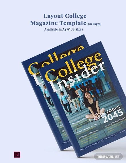 layout college magazine template
