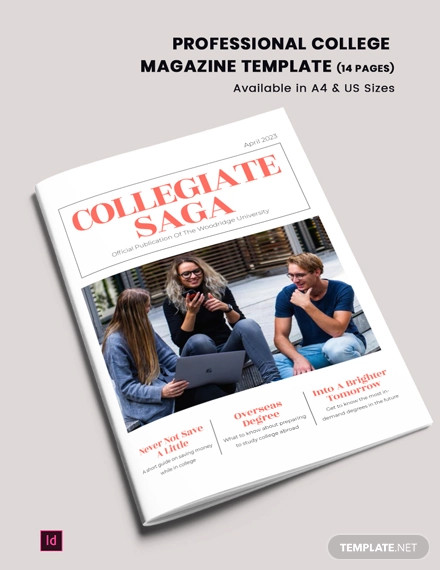 professional college magazine template