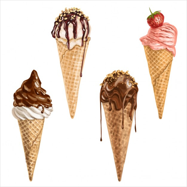 Realistic Ice Cream Illustration