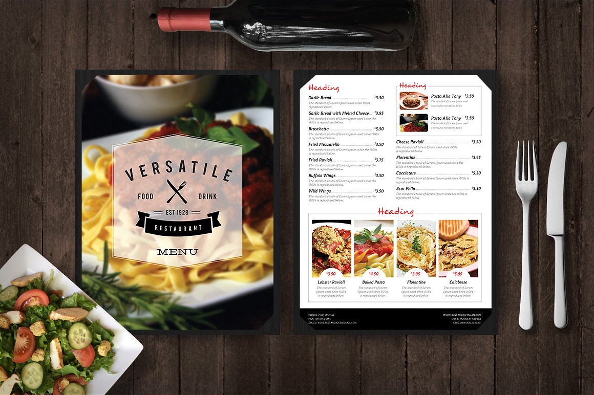 Restaurant Menu Mockup