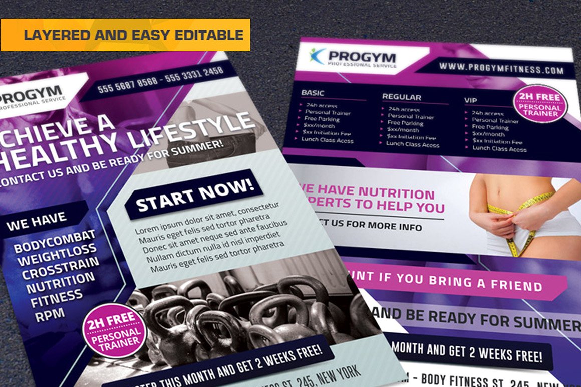 Sports Fitness Gym Flyer Template