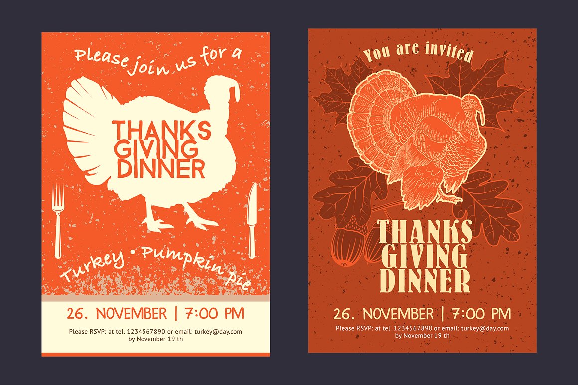 Thanksgiving Invitation Card