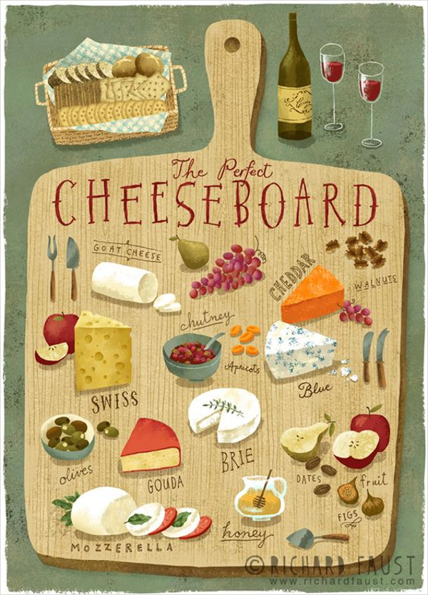 The Ultimate Cheeseboard Illustration