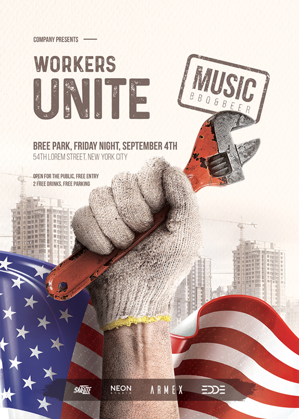 10+ Labor Day Poster & Flyer Templates