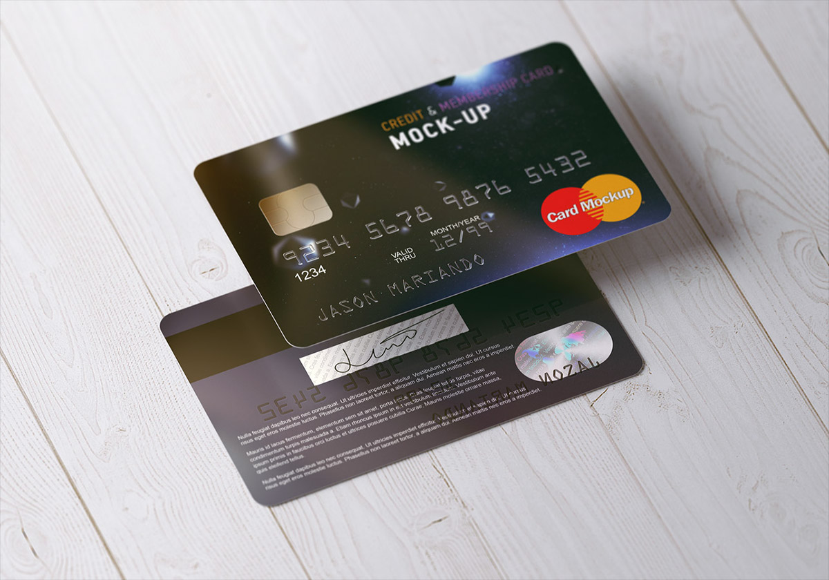 Membership card credit card mockup free Idea