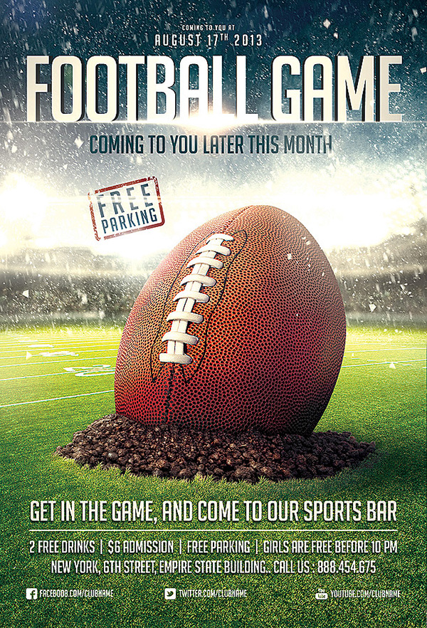 free football flyer templates microsoft word