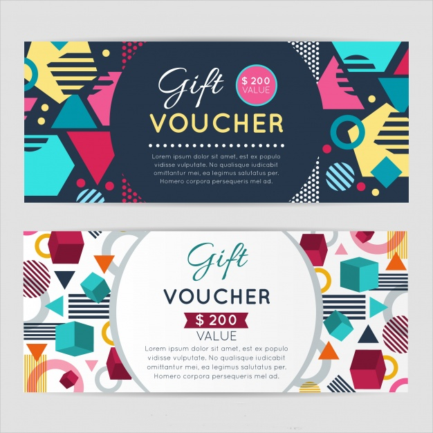 Geometric and Colourful Gift Voucher