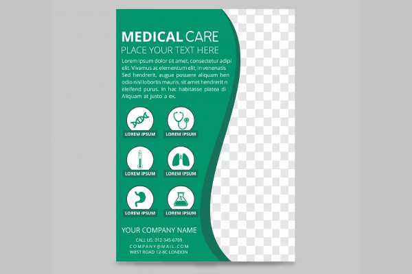 Medical care flyer design