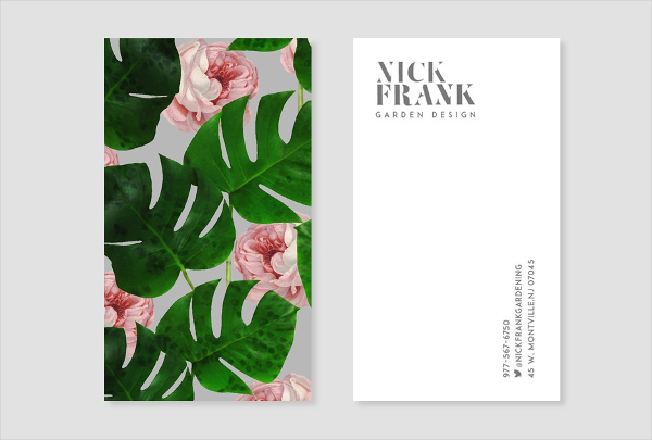 Rose Pattern Business Card Design