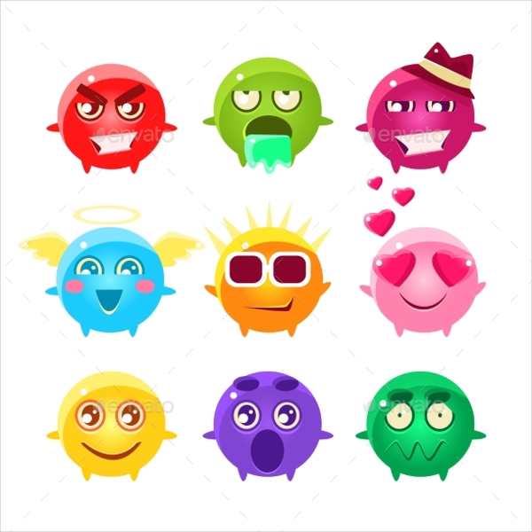 Spherical Character Emoji Icons