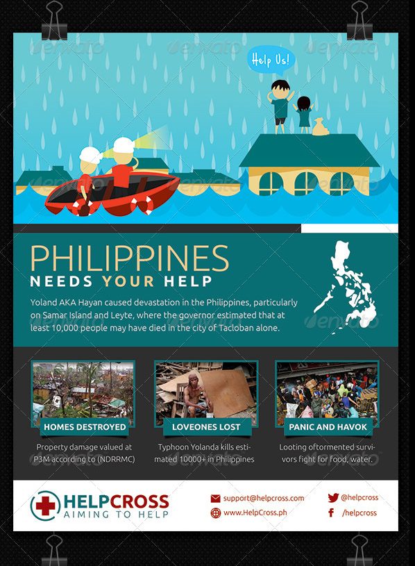 Typhoon Victim Donation Flyer