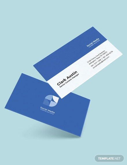 simple social media business card