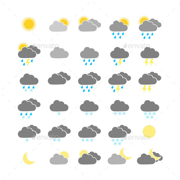 colorful weather icons preview