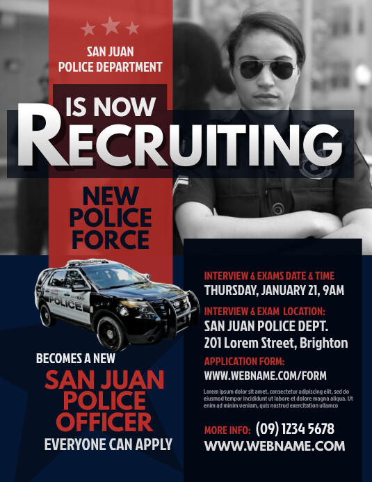 Police Recruitment Flyer Template 