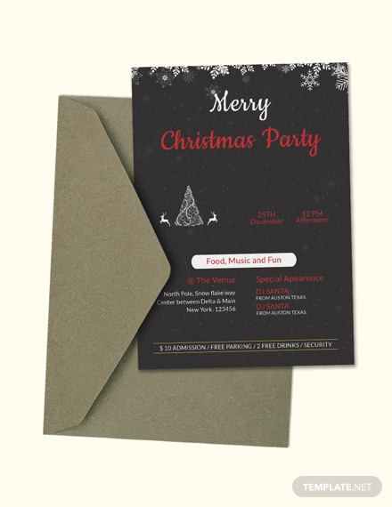 free creative christmas party invitation template1