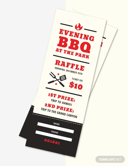 barbeque raffle ticket template