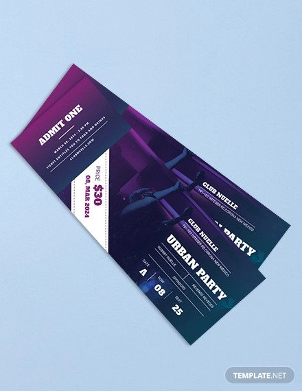 party ticket template